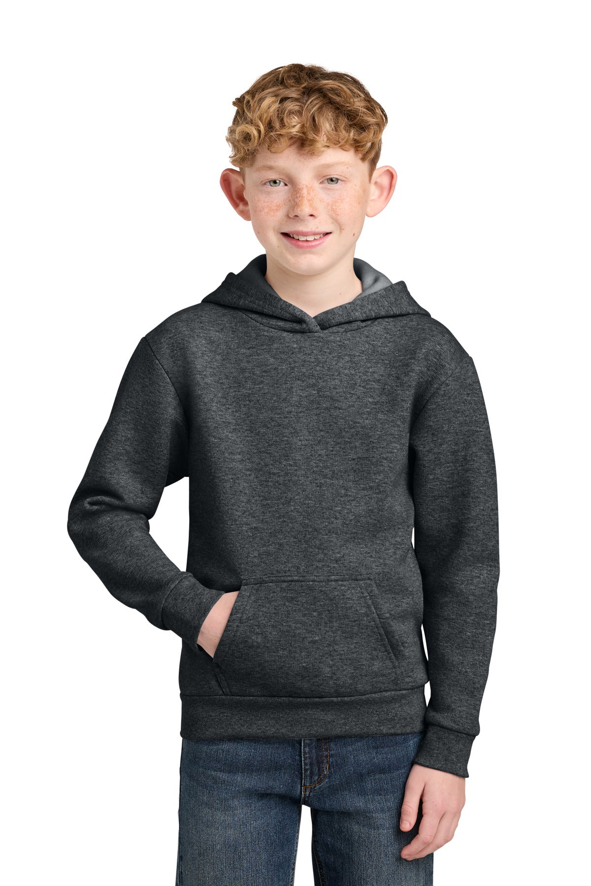 Port & Co PC68YH Youth Easy Fleece Pullover Hooded Sweatshirt