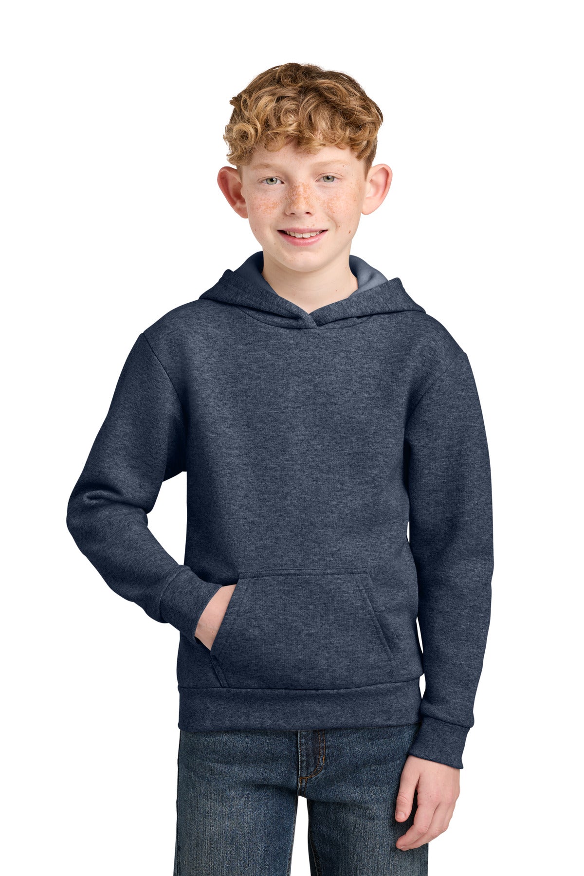Port & Co PC68YH Youth Easy Fleece Pullover Hooded Sweatshirt