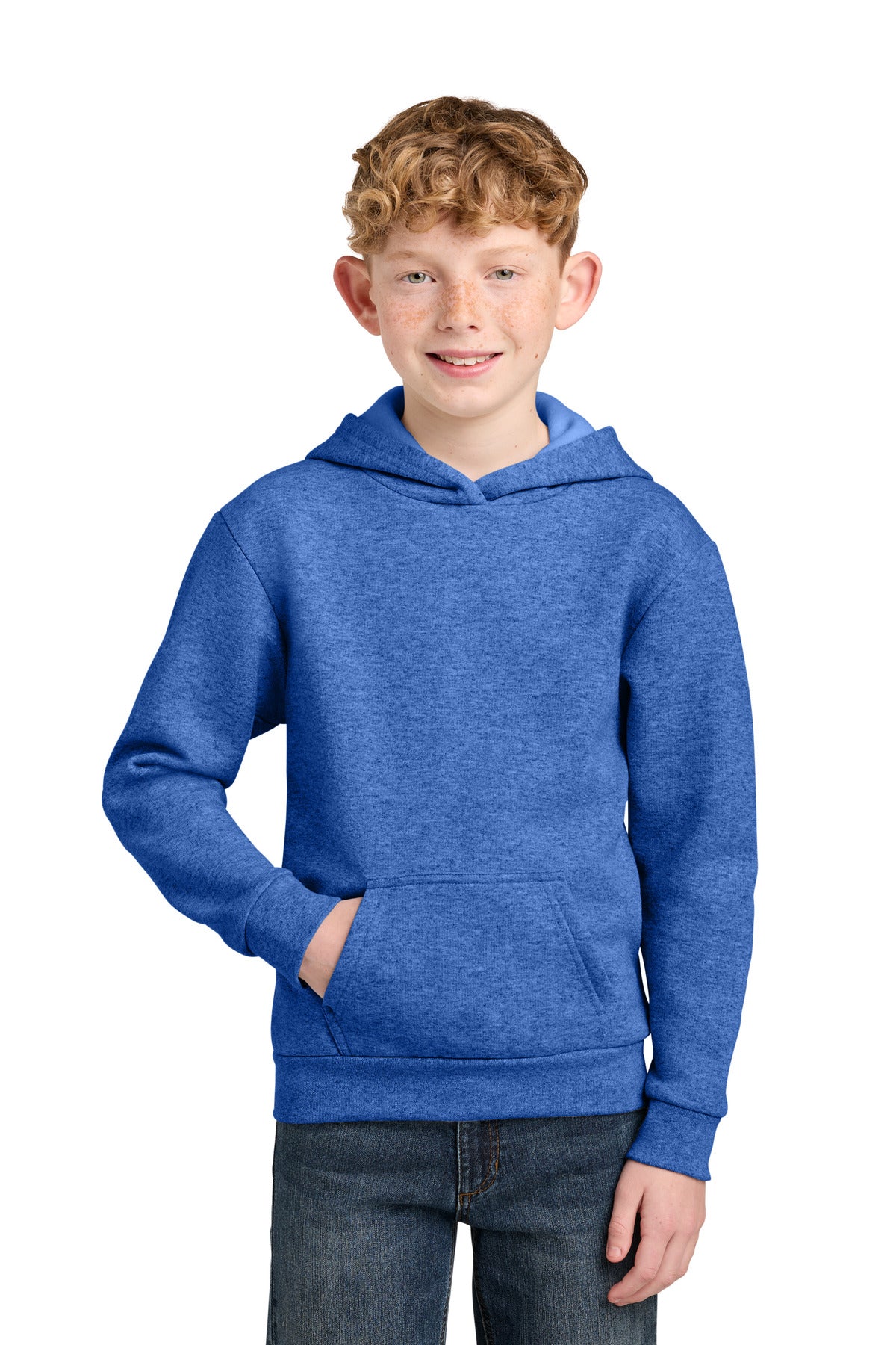 Port & Co PC68YH Youth Easy Fleece Pullover Hooded Sweatshirt