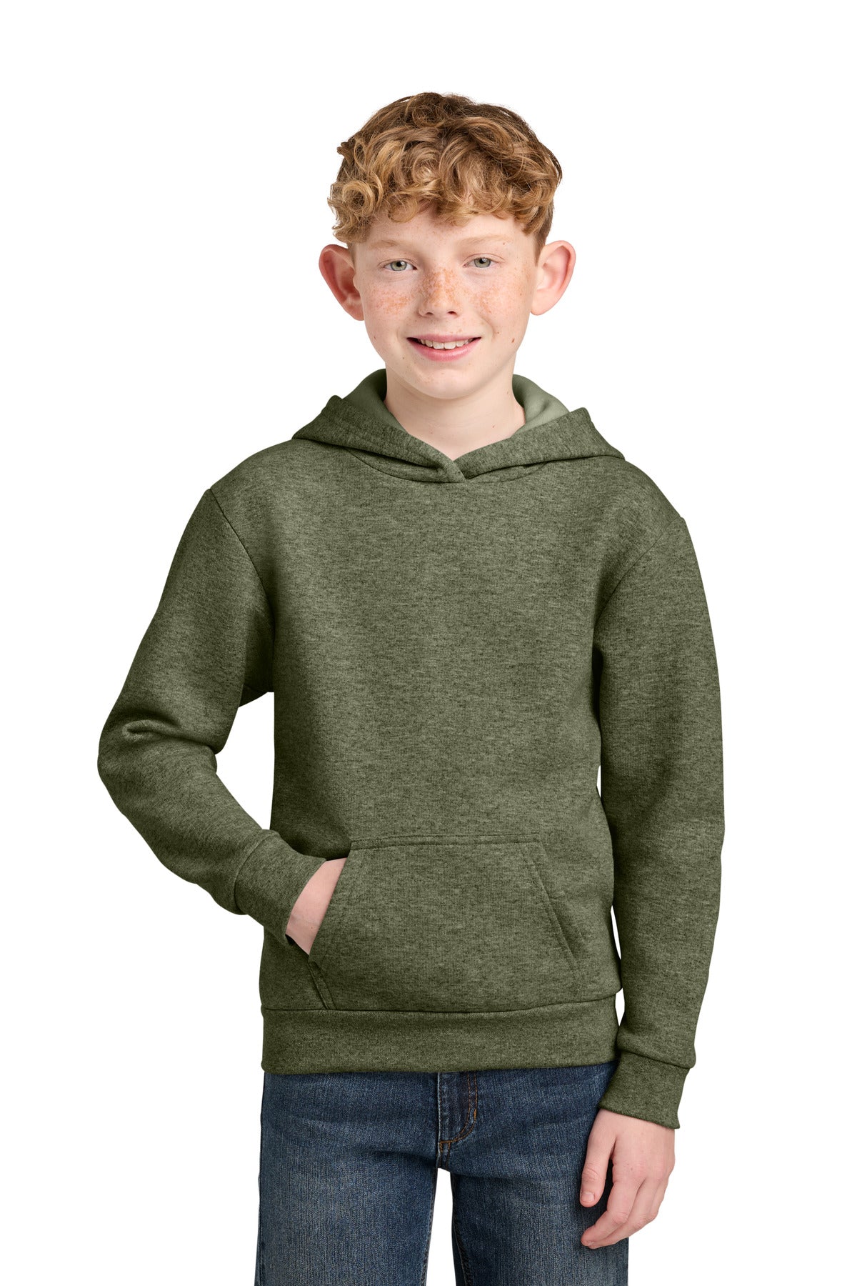 Port & Co PC68YH Youth Easy Fleece Pullover Hooded Sweatshirt