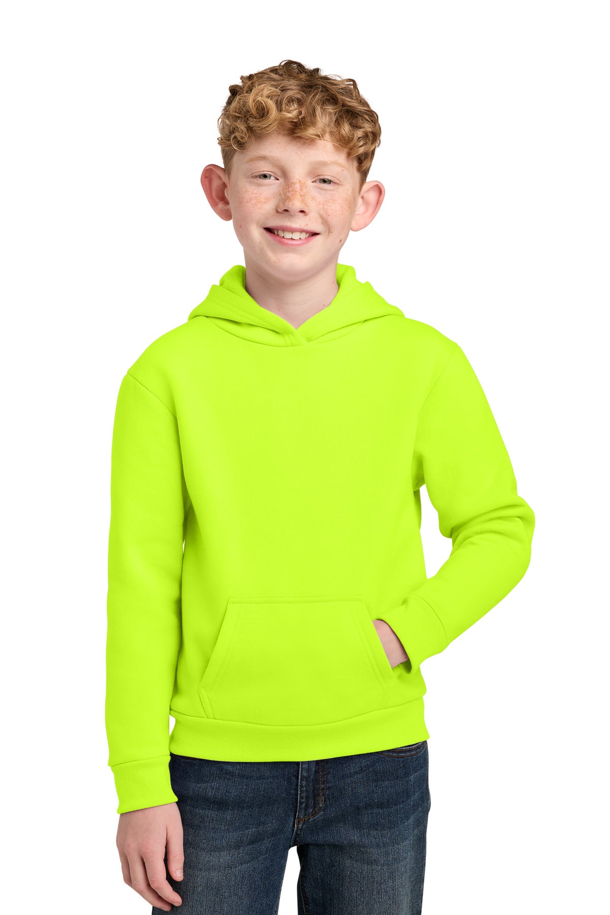 Port & Co PC68YH Youth Easy Fleece Pullover Hooded Sweatshirt