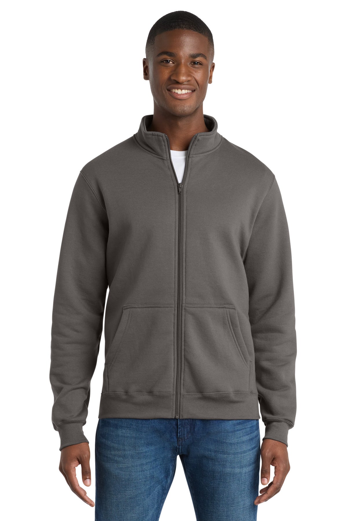 Port & Co PC78FZ Core Fleece Cadet Full-Zip Sweatshirt