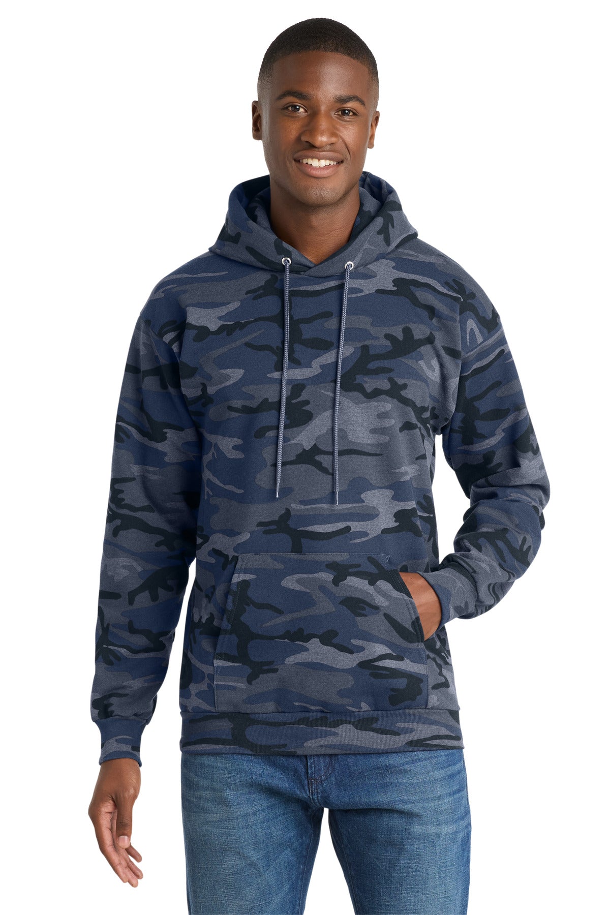 Port & Co PC78HC Core Fleece Camo Pullover Hooded Sweatshirt
