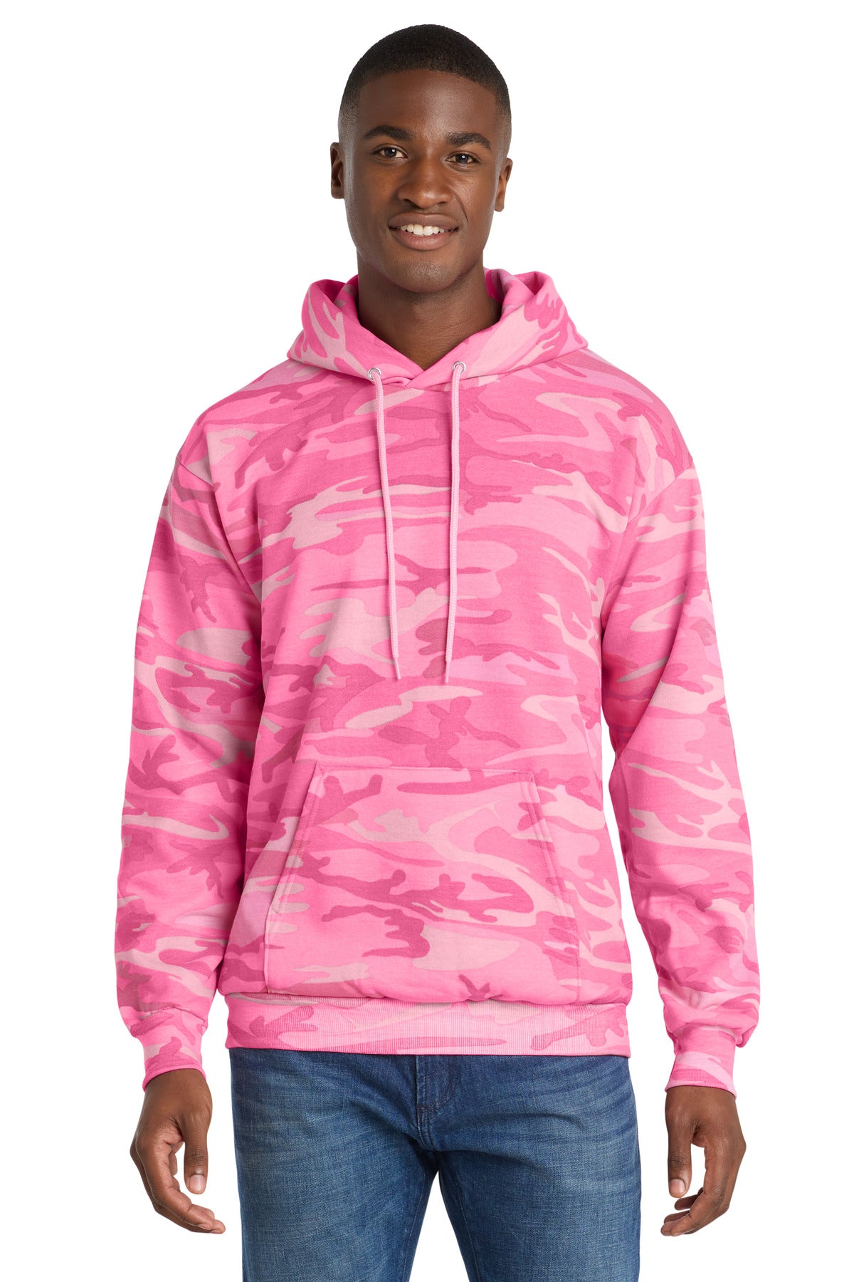 Port & Co PC78HC Core Fleece Camo Pullover Hooded Sweatshirt
