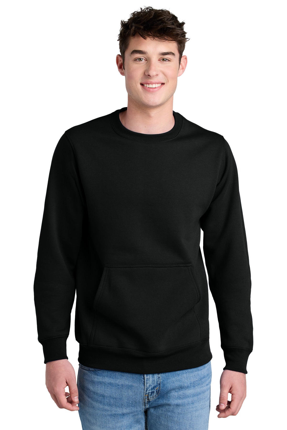 Port & Co PC78PKT Core Fleece Crewneck Pocket Sweatshirt