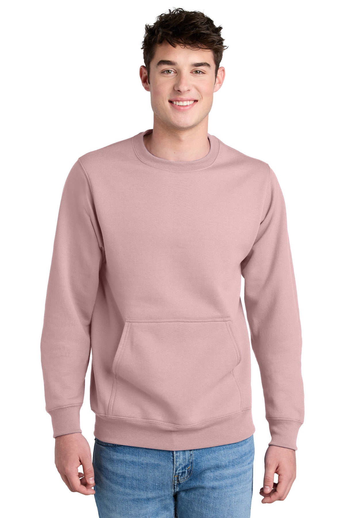 Port & Co PC78PKT Core Fleece Crewneck Pocket Sweatshirt