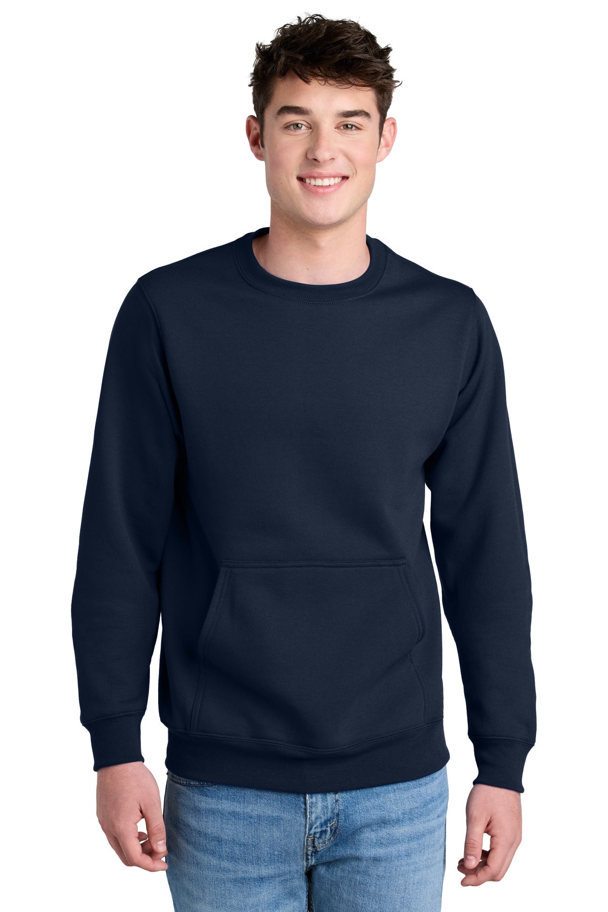 Port & Co PC78PKT Core Fleece Crewneck Pocket Sweatshirt