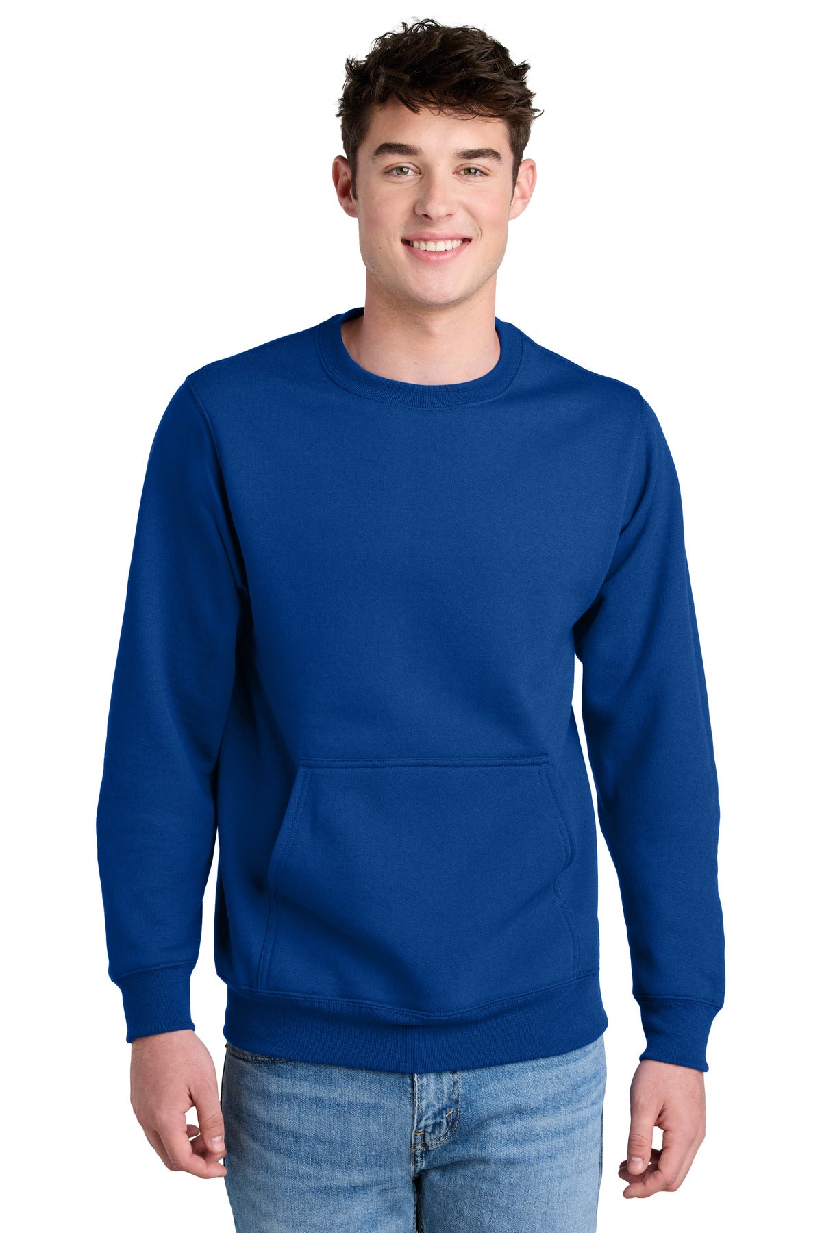 Port & Co PC78PKT Core Fleece Crewneck Pocket Sweatshirt