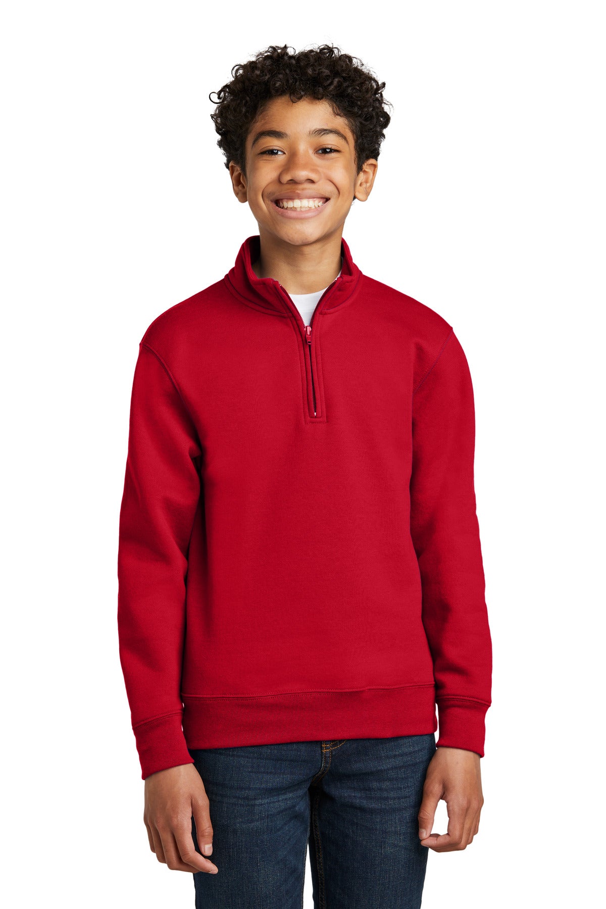 Port & Co PC78YQ Youth Core Fleece 1/4-Zip Pullover Sweatshirt