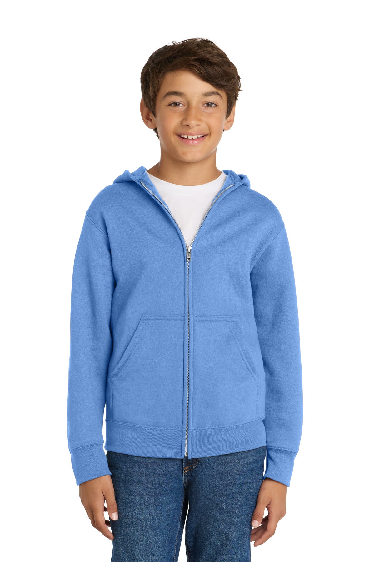 Port & Co PC78YZH Youth Core Fleece Full-Zip Hooded Sweatshirt