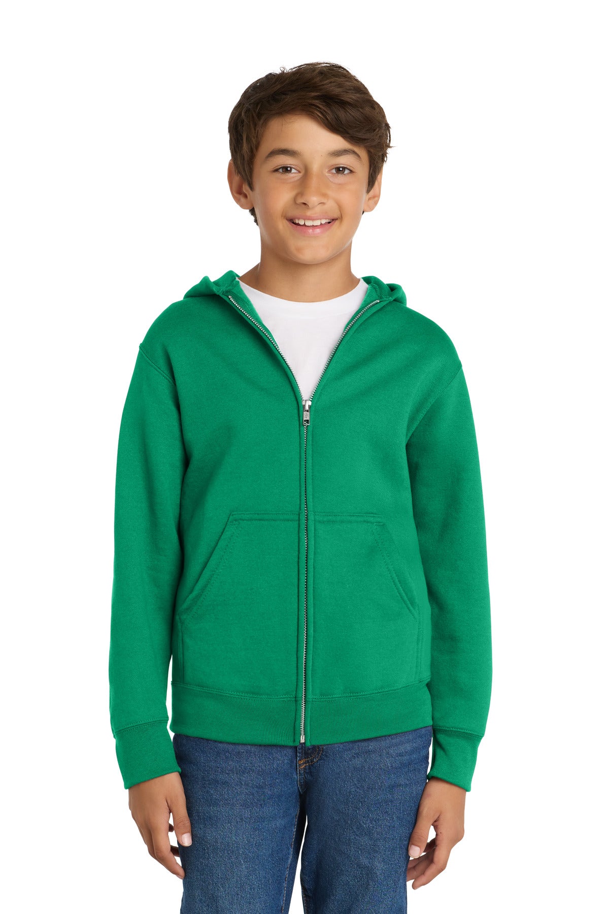 Port & Co PC78YZH Youth Core Fleece Full-Zip Hooded Sweatshirt