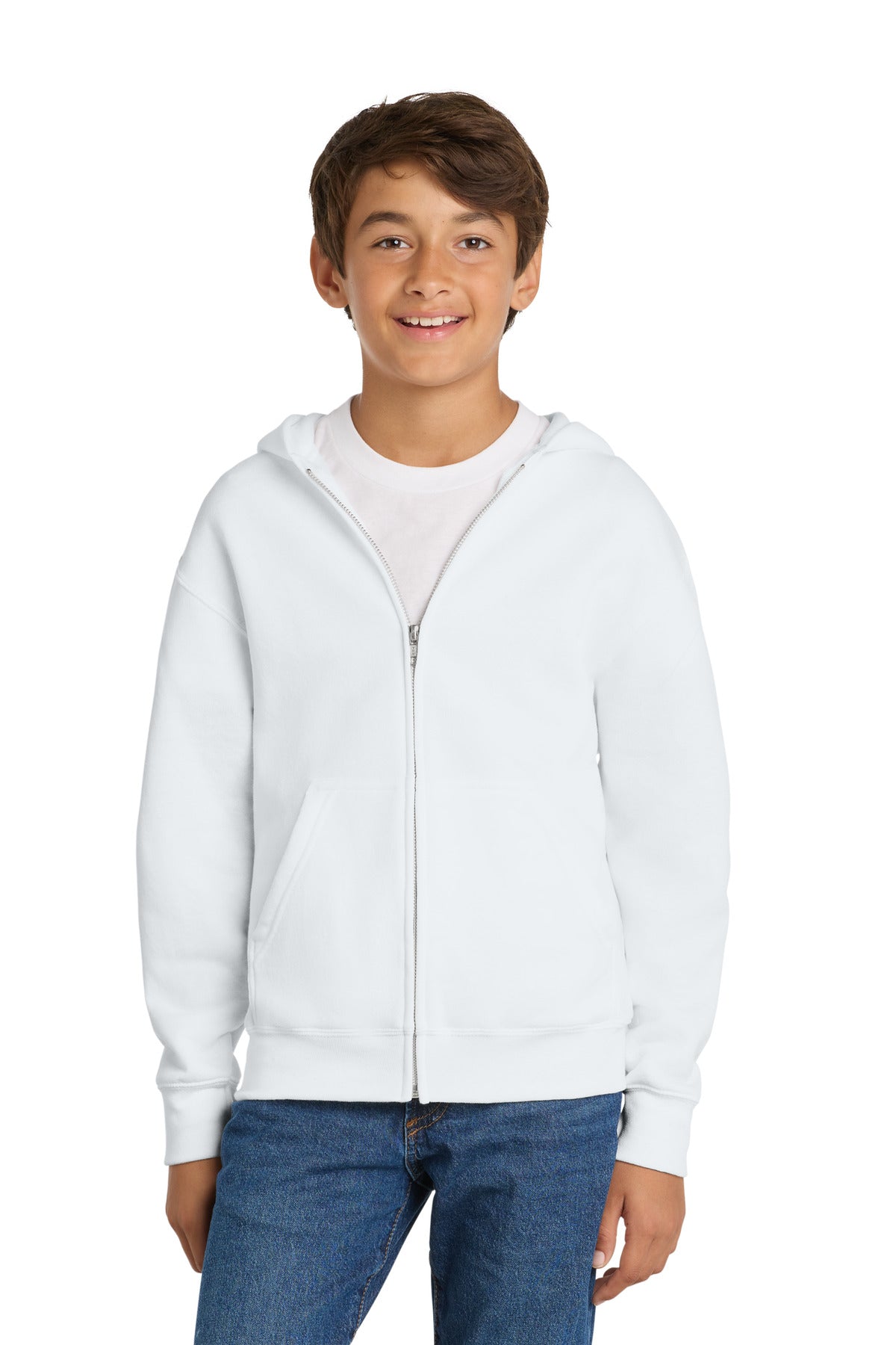 Port & Co PC78YZH Youth Core Fleece Full-Zip Hooded Sweatshirt