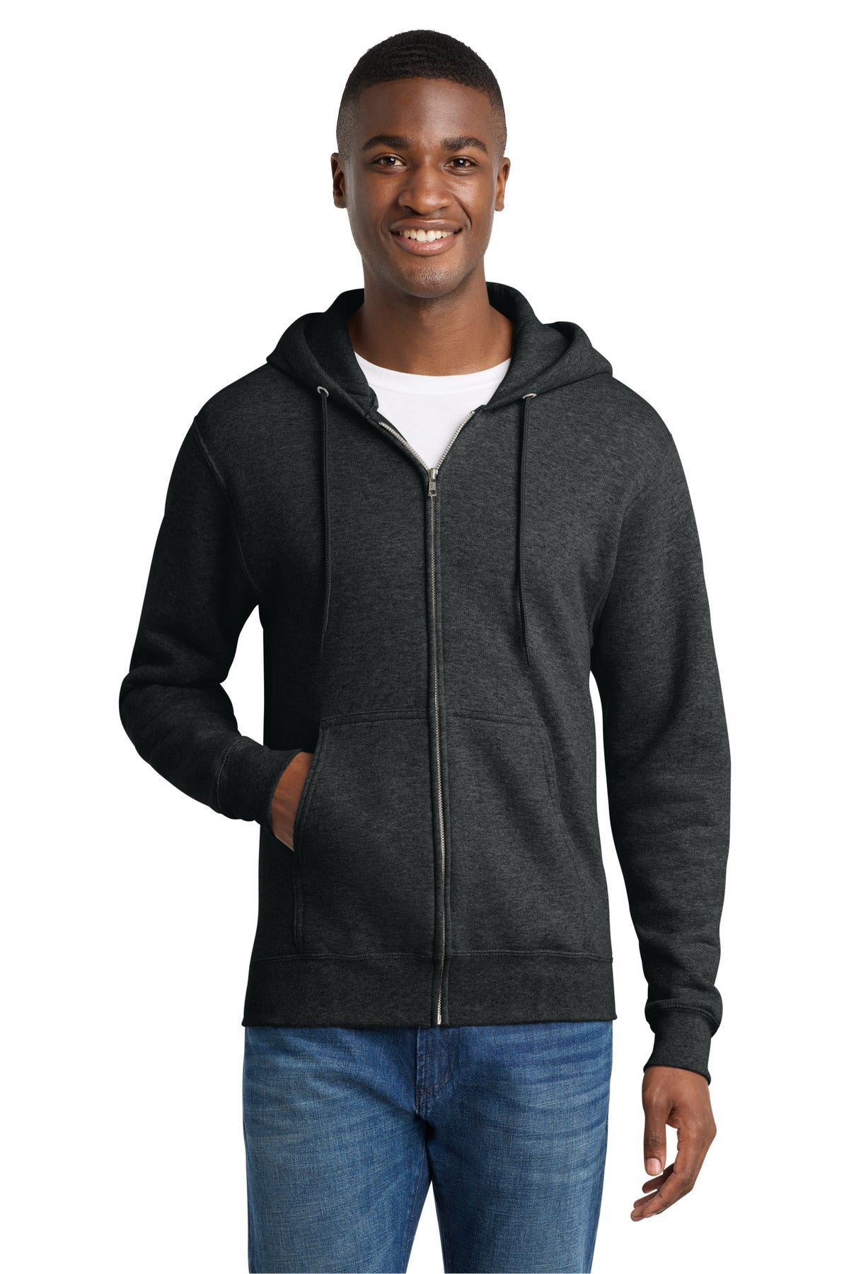 Port & Co PC78ZH Core Fleece Full-Zip Hooded Sweatshirt