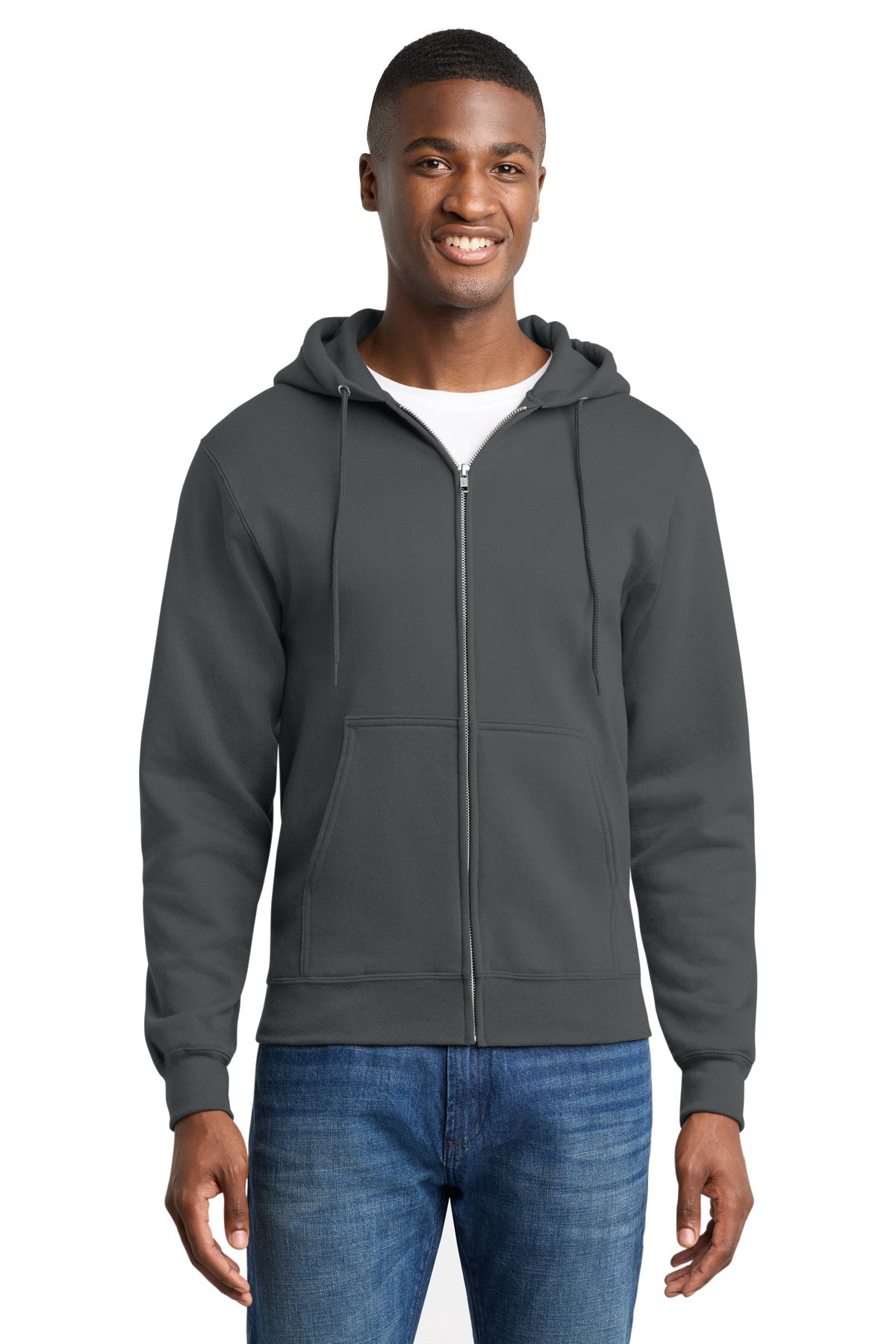 Port & Co PC78ZH Core Fleece Full-Zip Hooded Sweatshirt