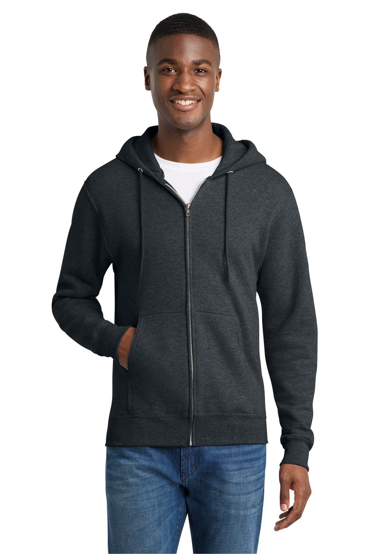Port & Co PC78ZH Core Fleece Full-Zip Hooded Sweatshirt