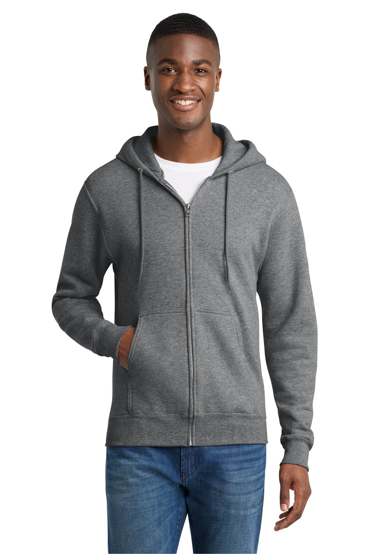 Port & Co PC78ZH Core Fleece Full-Zip Hooded Sweatshirt