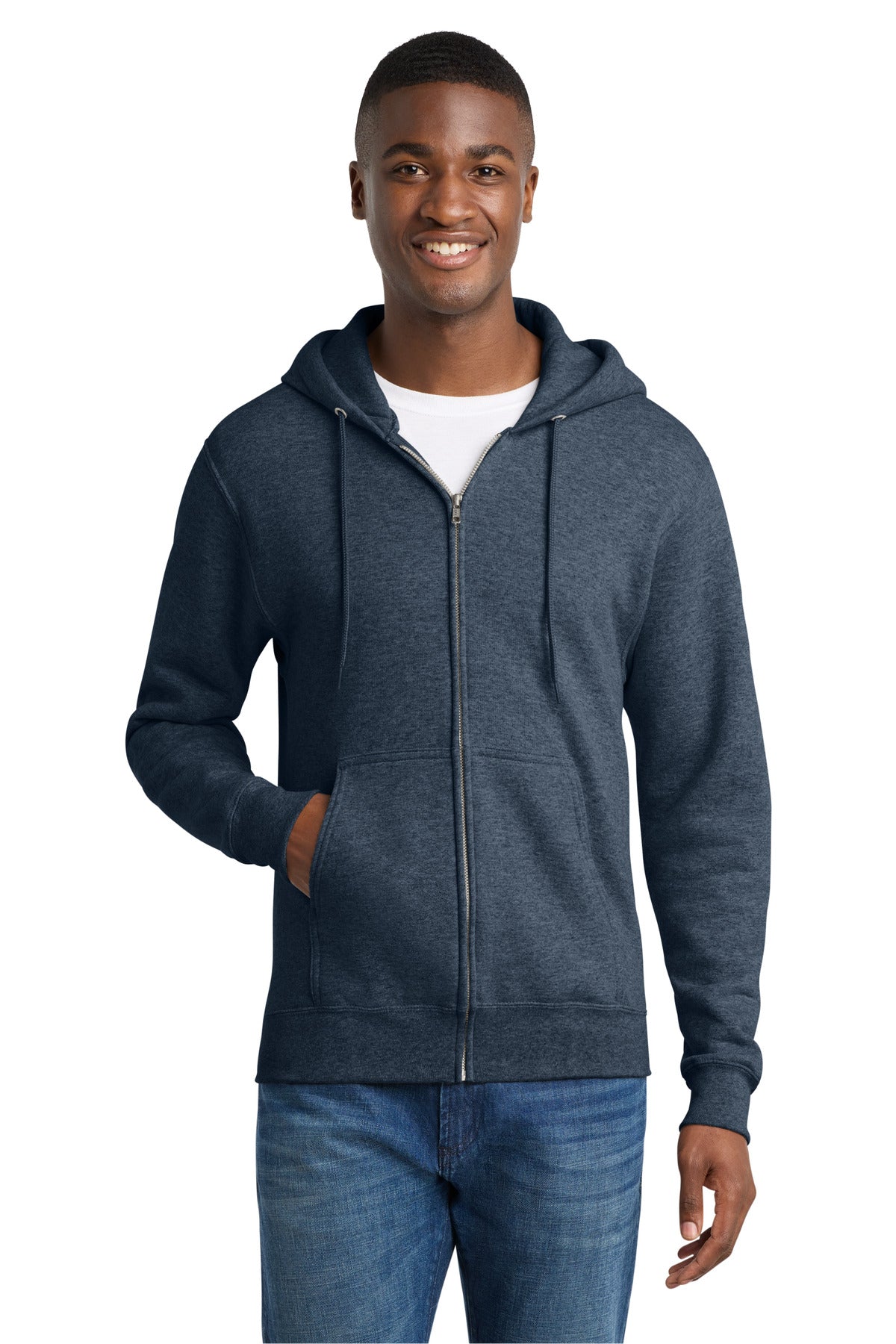Port & Co PC78ZH Core Fleece Full-Zip Hooded Sweatshirt