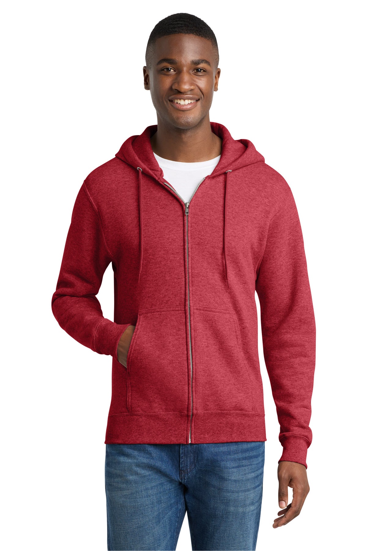 Port & Co PC78ZH Core Fleece Full-Zip Hooded Sweatshirt