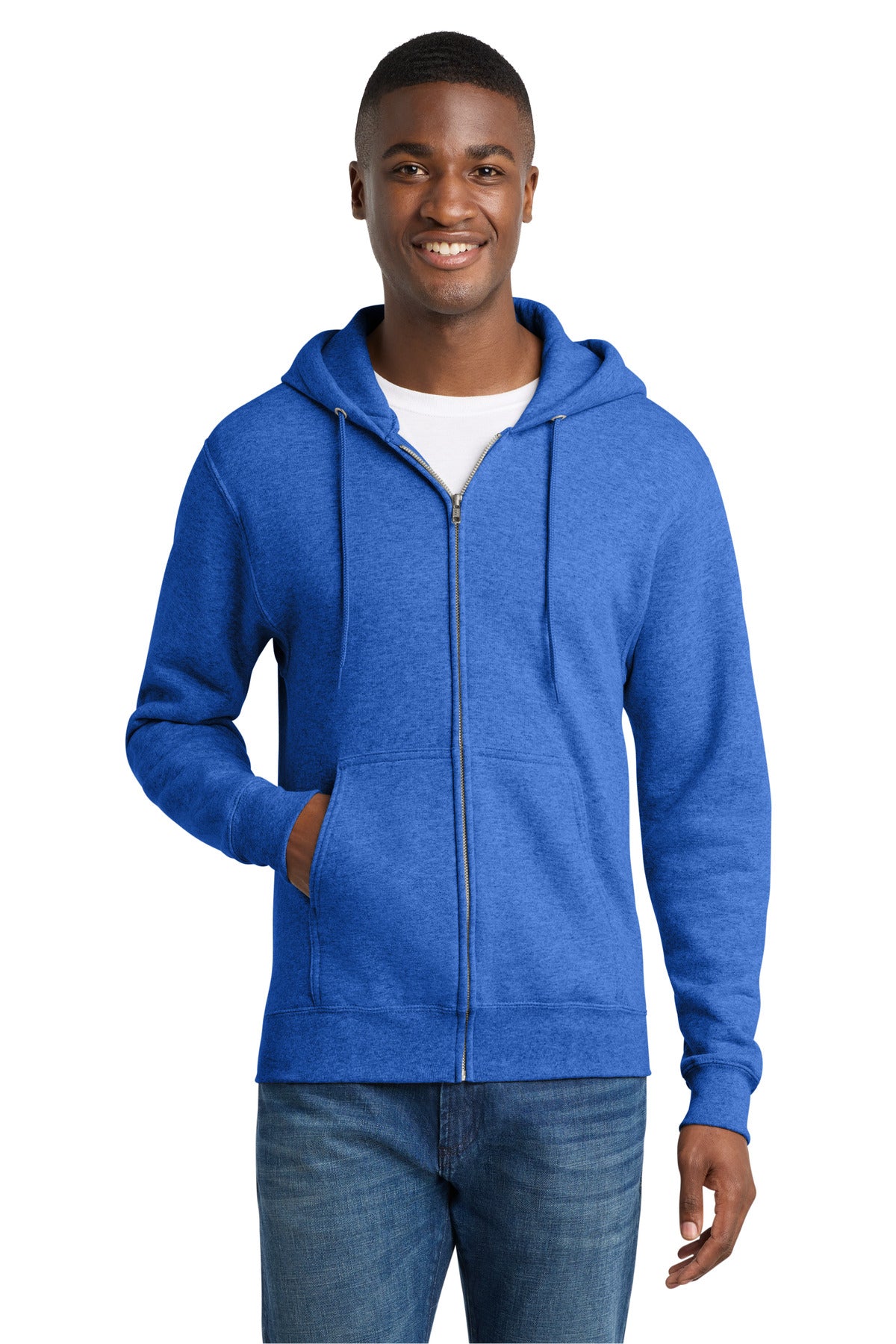 Port & Co PC78ZH Core Fleece Full-Zip Hooded Sweatshirt