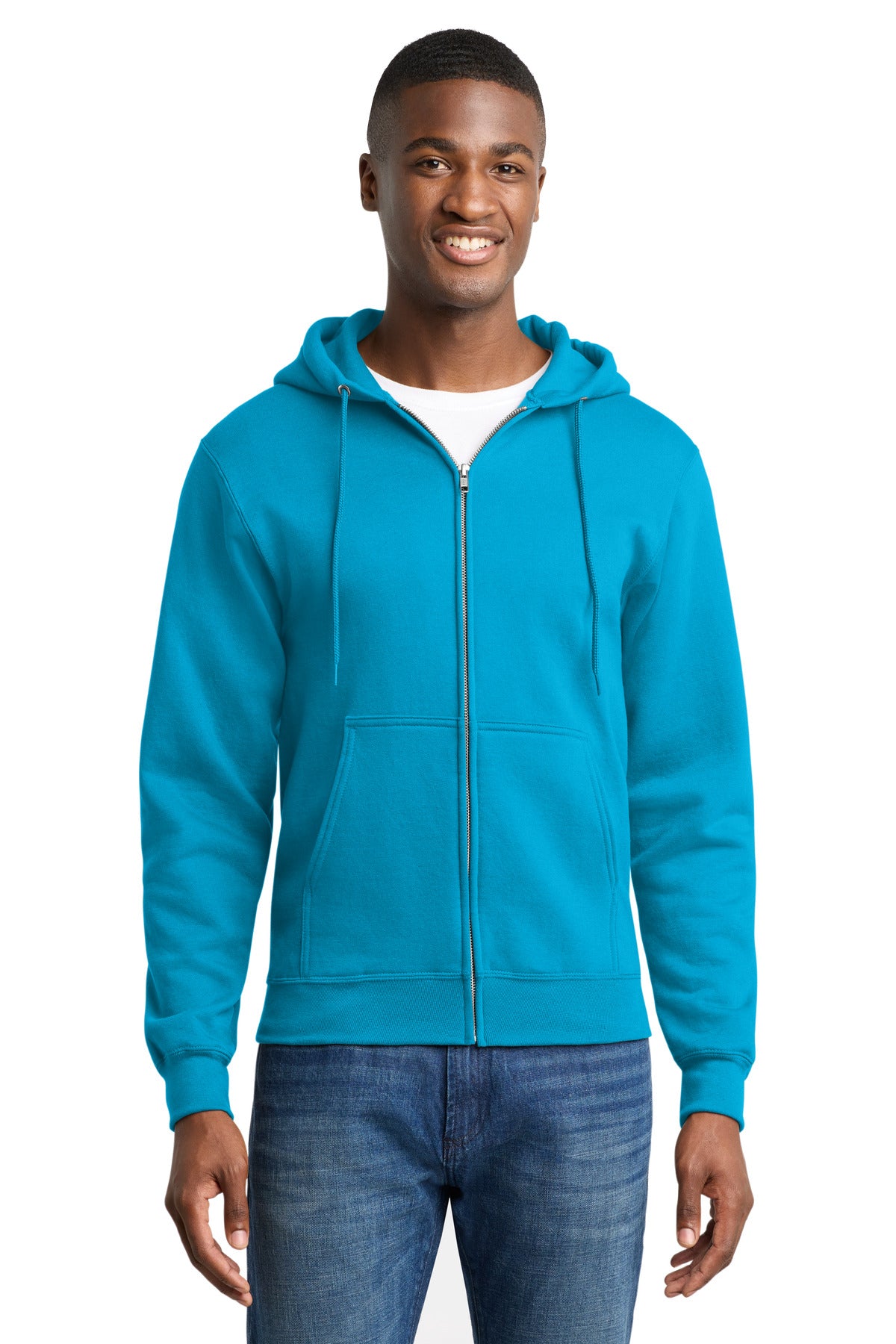 Port & Co PC78ZH Core Fleece Full-Zip Hooded Sweatshirt