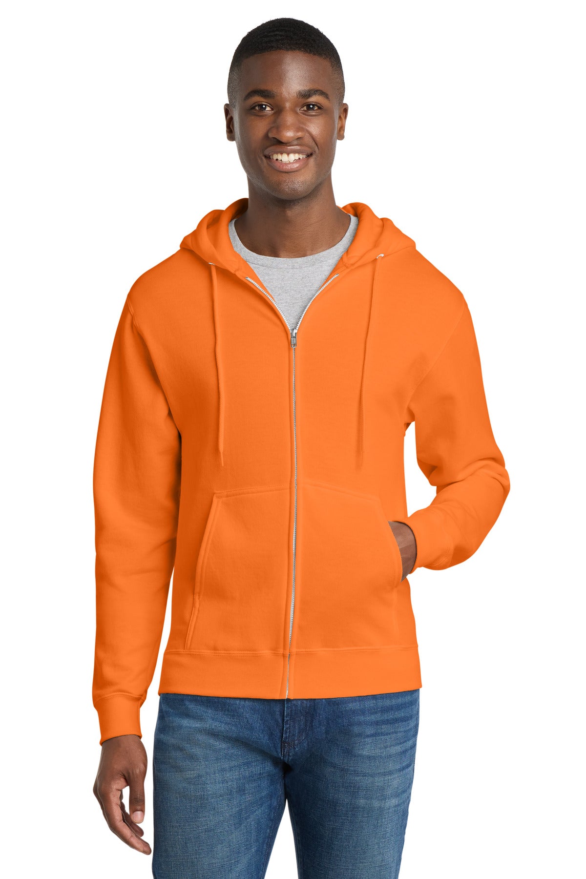 Port & Co PC78ZH Core Fleece Full-Zip Hooded Sweatshirt