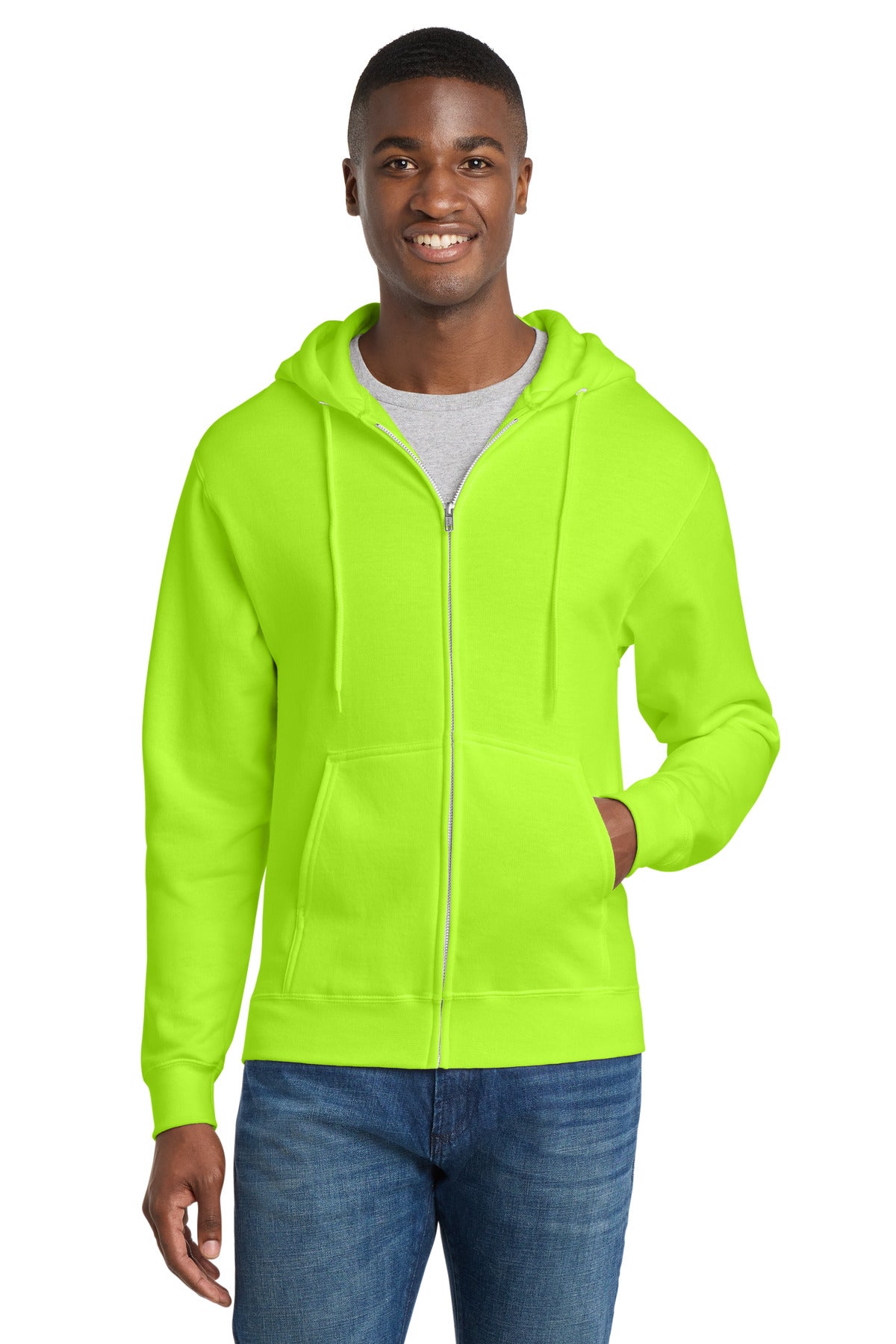 Port & Co PC78ZH Core Fleece Full-Zip Hooded Sweatshirt