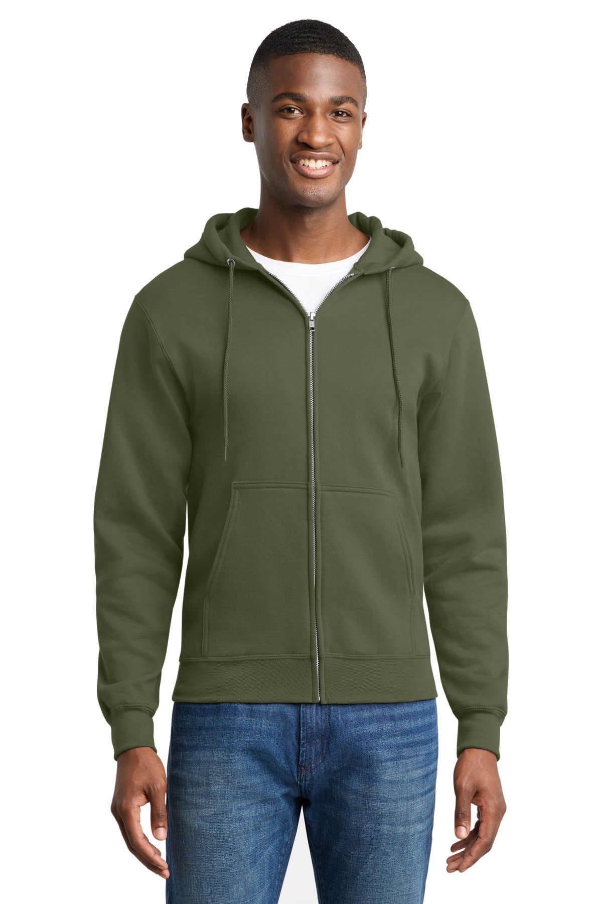 Port & Co PC78ZH Core Fleece Full-Zip Hooded Sweatshirt