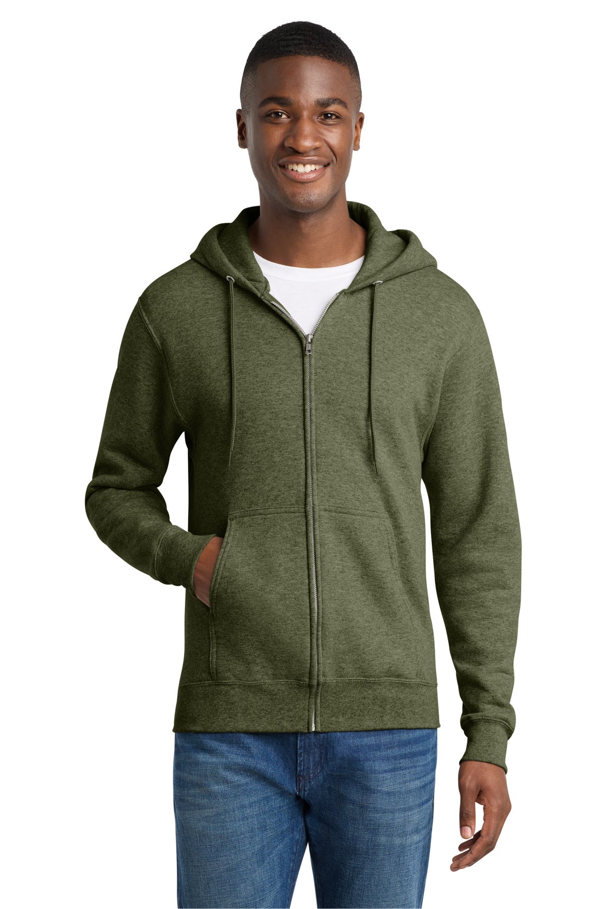 Port & Co PC78ZH Core Fleece Full-Zip Hooded Sweatshirt