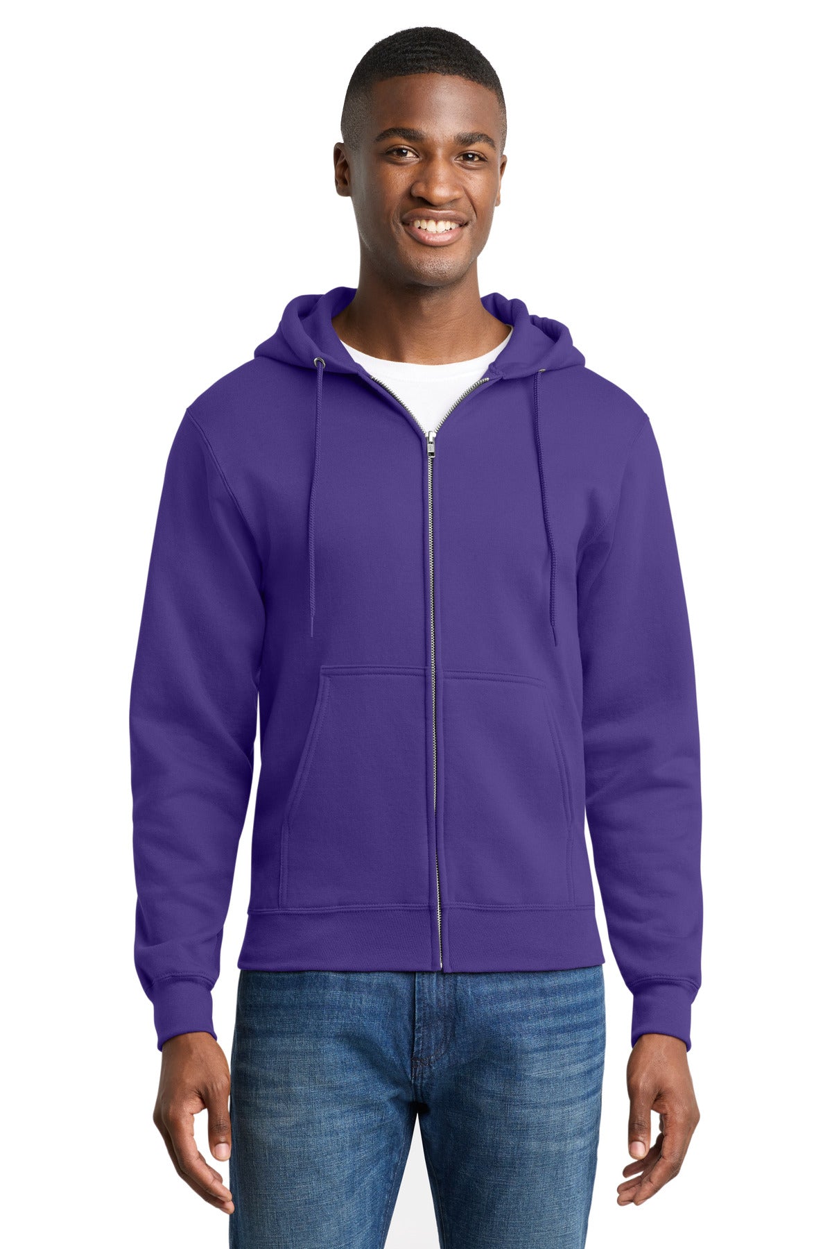 Port & Co PC78ZH Core Fleece Full-Zip Hooded Sweatshirt