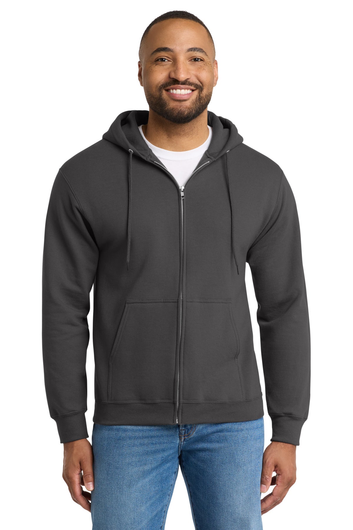 Port & Co PC90ZH Essential Fleece Full-Zip Hooded Sweatshirt