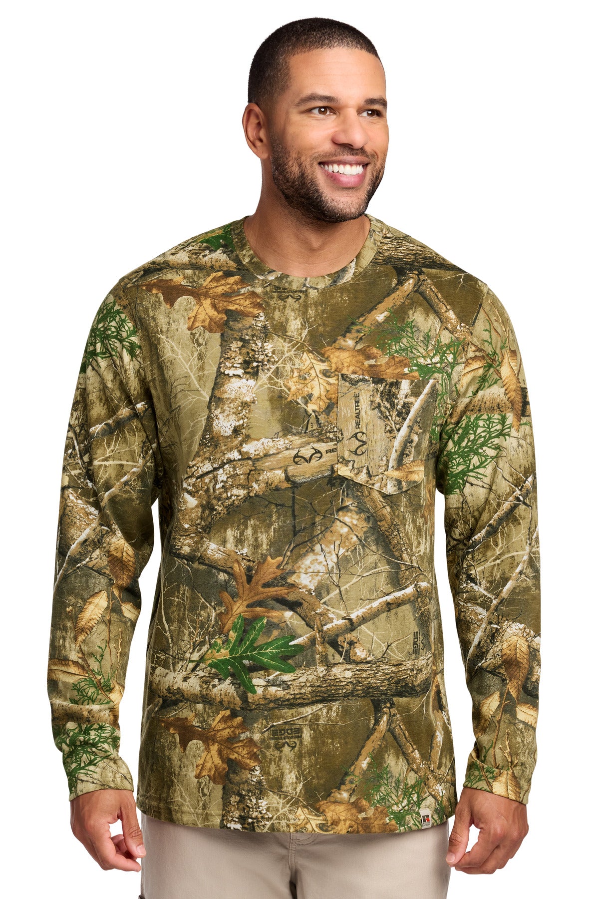 Russell Outdoors RU100LSP Realtree Long Sleeve Pocket Tee