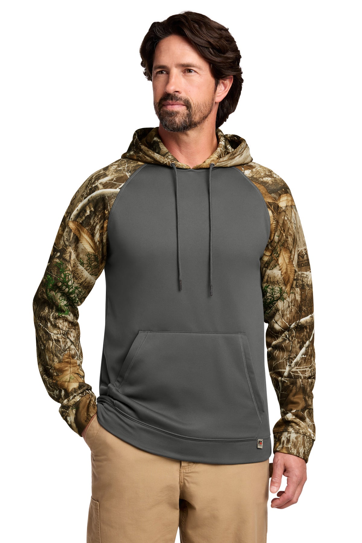 Russell Outdoors RU451 Realtree Performance Colorblock Pullover Hoodie