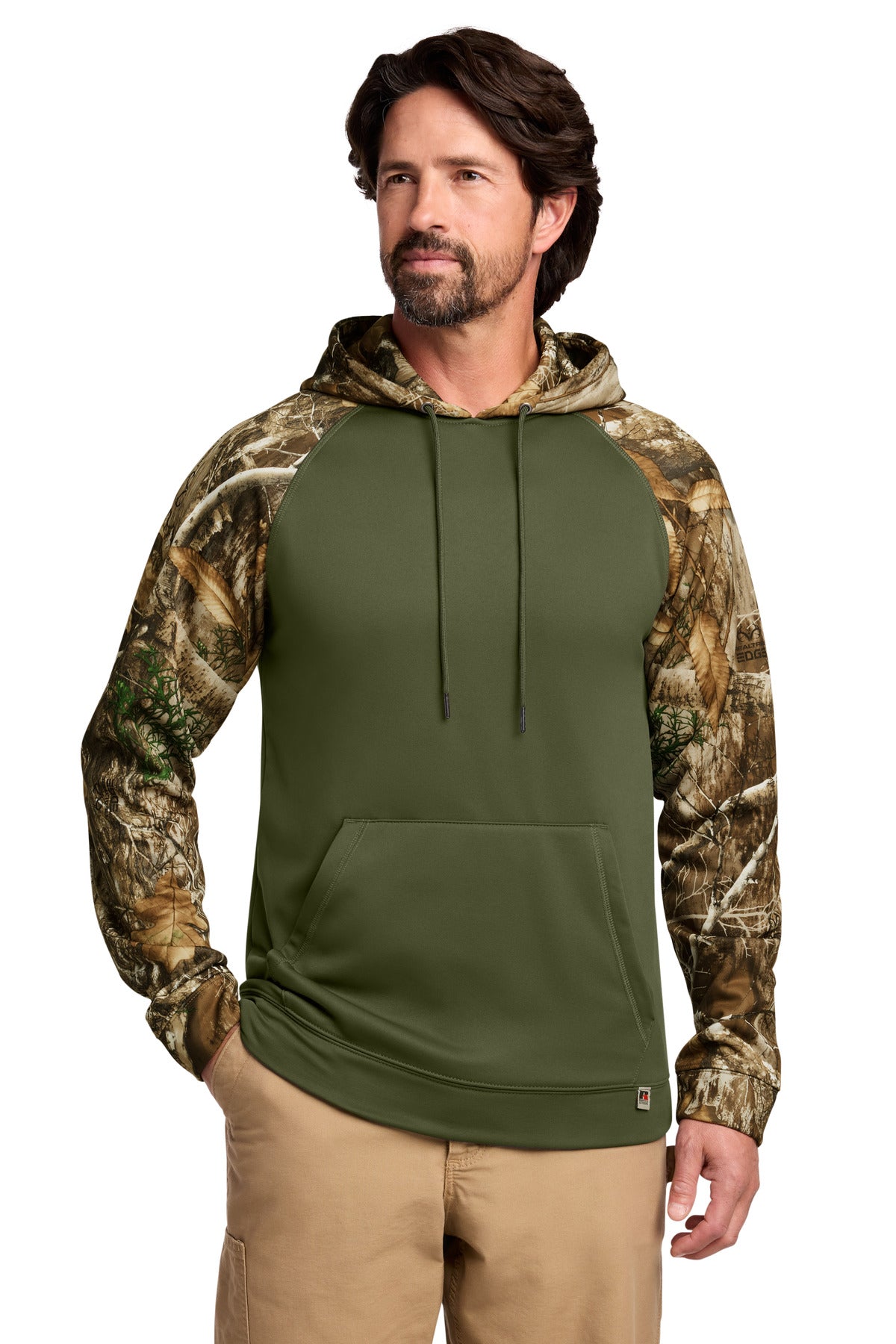 Russell Outdoors RU451 Realtree Performance Colorblock Pullover Hoodie