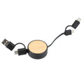 FSC® 100% Bamboo Retractable 5-in-1 Charging Cable | SM-2839 image 1