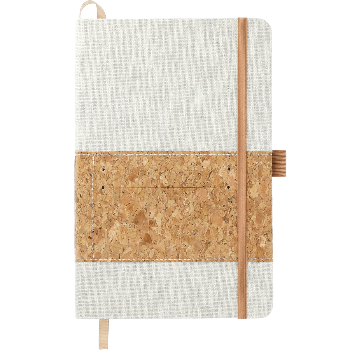 FSC® Mix 5.5" x 8.5" Recycled Cotton Cork Notebook | SM-3646 image 1