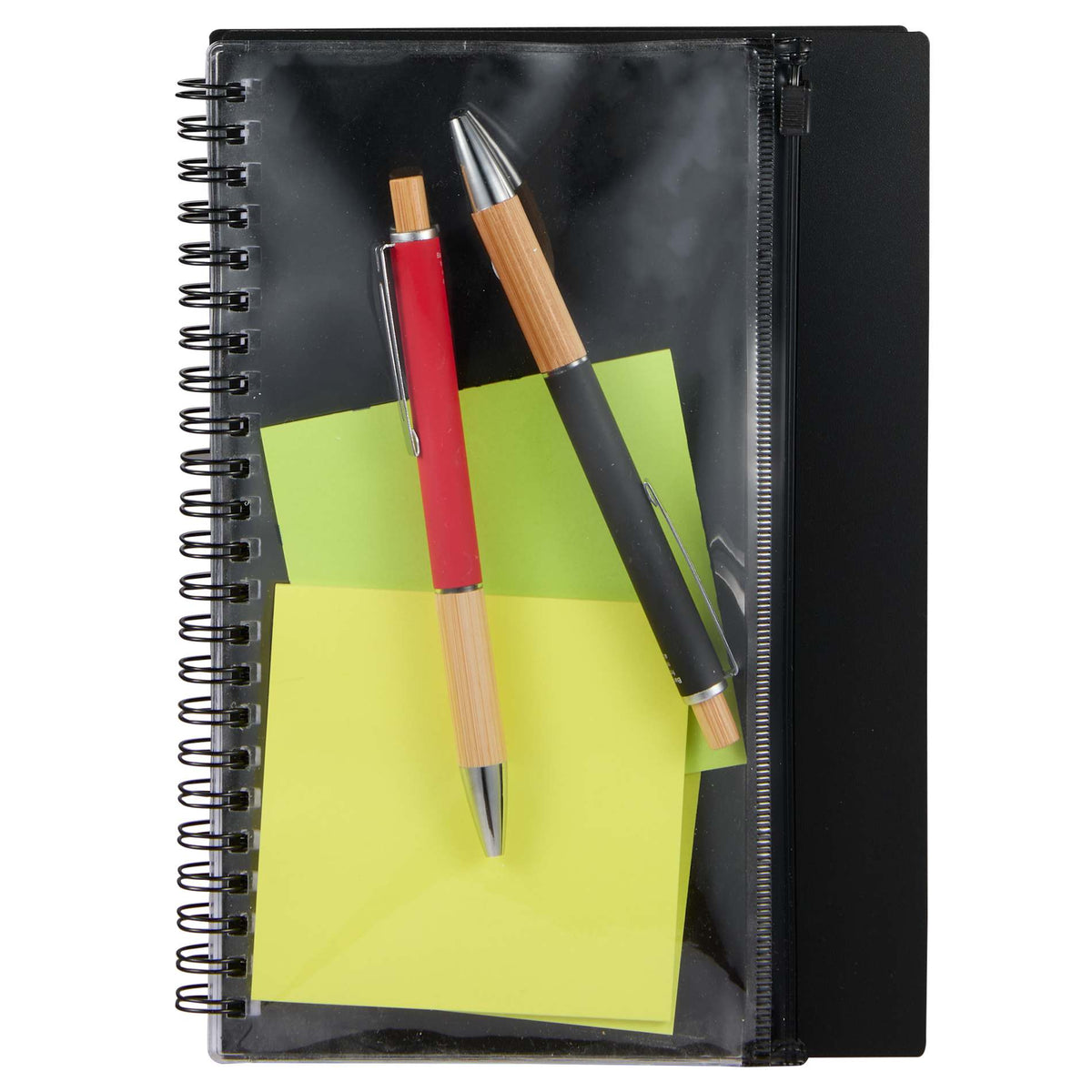 5.5" x 8.5" Spiral Notebook with Clear Pocket | SM-5318 image 1
