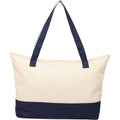 Color Accent 12oz Recycled Cotton Zippered Tote | SM-5460 image 1