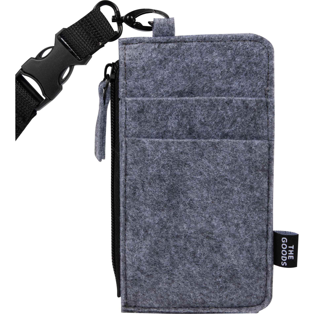 THE GOODS™ Recycled Felt Lanyard Wallet | SM-5782 image 1