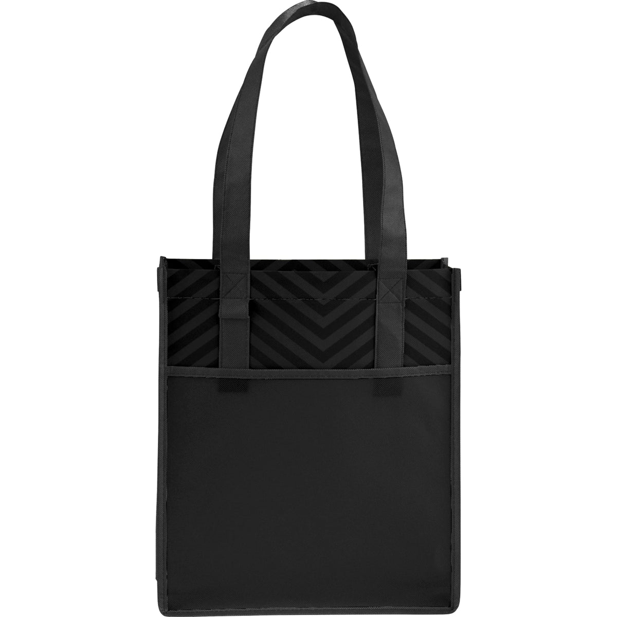 Printed Chevron Non-Woven Shopper Tote | SM-5991 image 1
