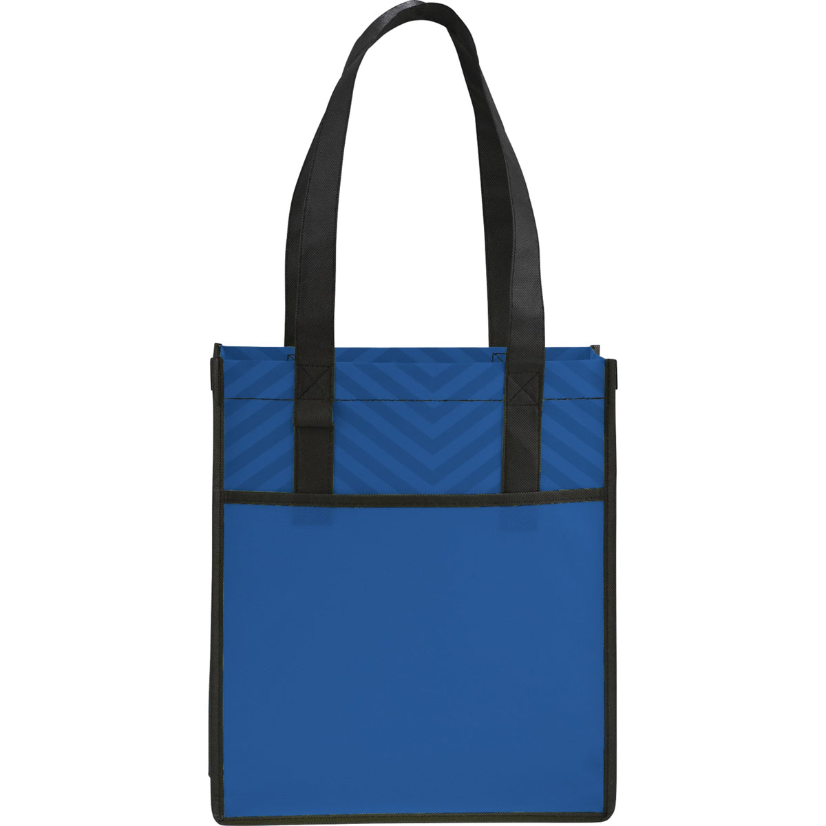 Printed Chevron Non-Woven Shopper Tote | SM-5991 image 2