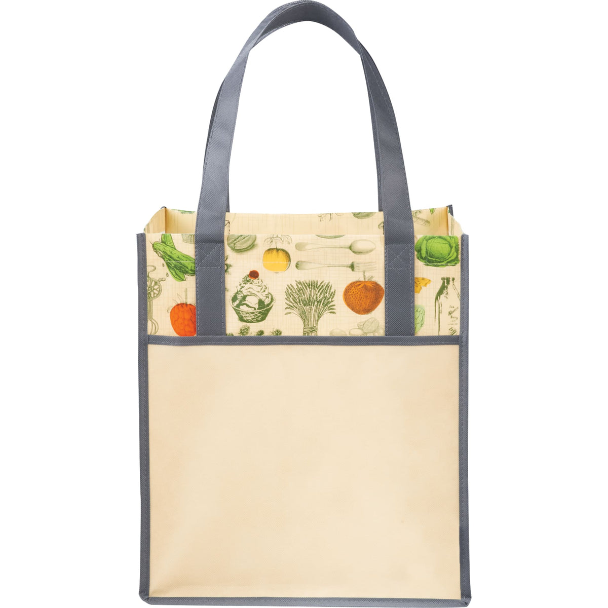 Big Grocery Vintage Laminated Non-Woven Tote | SM-5997 image 1