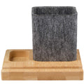 Recycled Felt & Bamboo Pen Holder | SM-9034 image 1