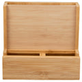 FSC® 100% Bamboo Photo Frame Desktop Organizer | SM-9035 image 1