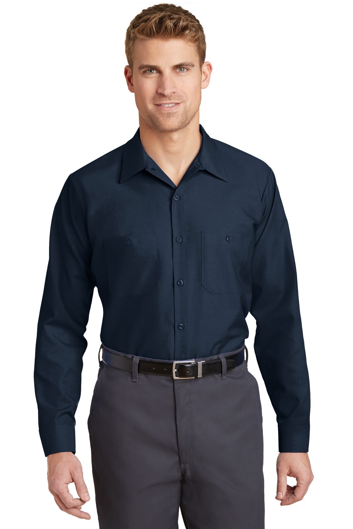 Red Kap SP14LONG Long Size, Long Sleeve Industrial Work Shirt