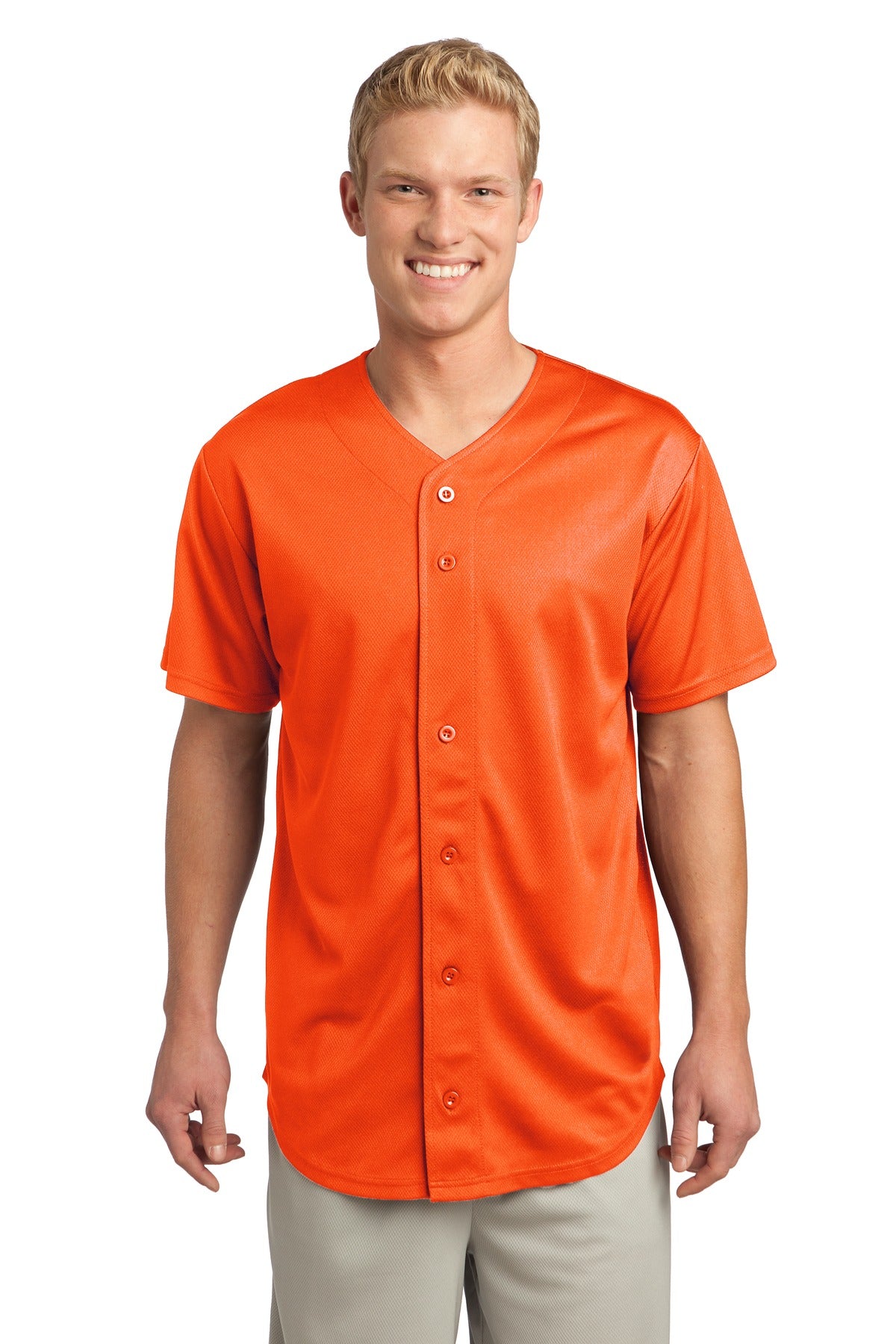 Sport-Tek ST220 PosiCharge Tough Mesh Full-Button Jersey