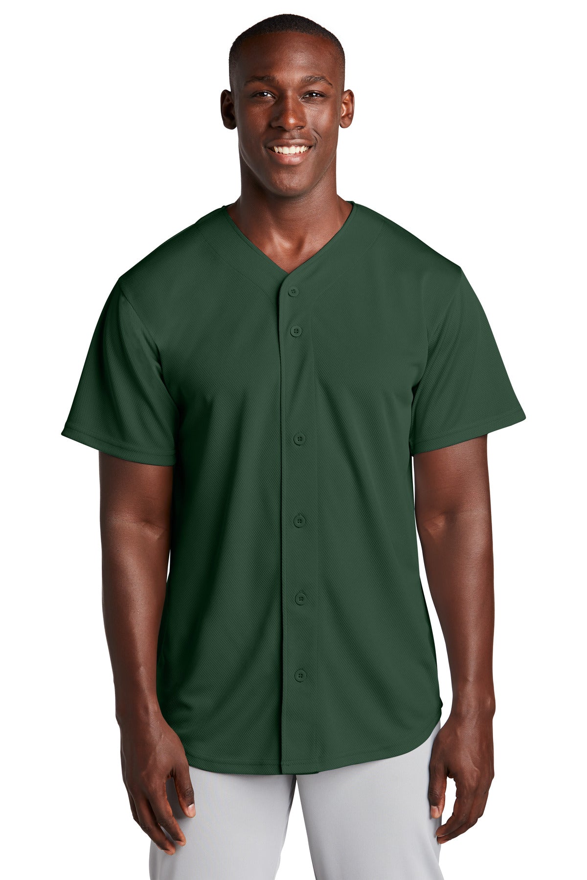 Sport-Tek ST220 PosiCharge Tough Mesh Full-Button Jersey