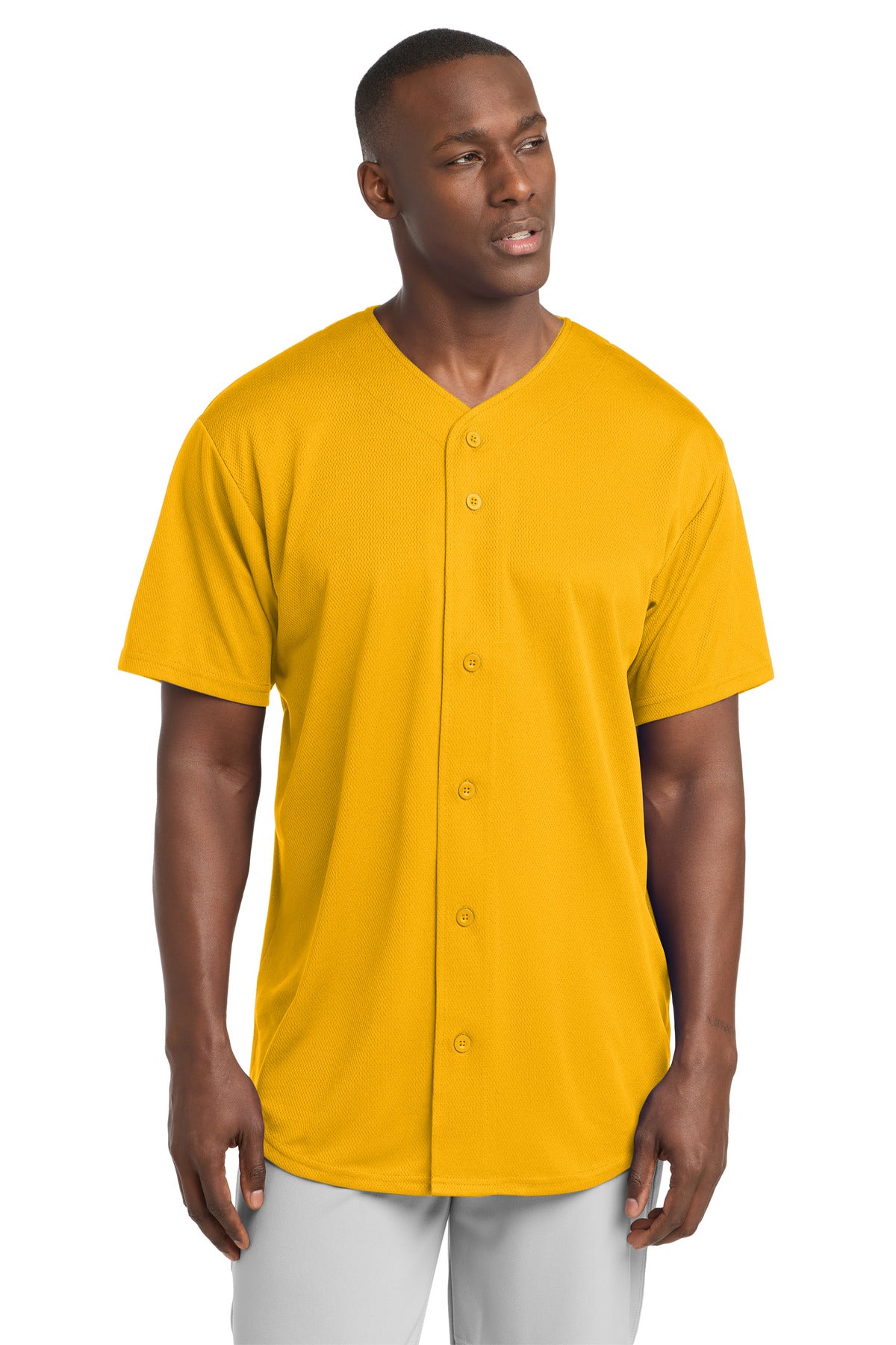 Sport-Tek ST220 PosiCharge Tough Mesh Full-Button Jersey