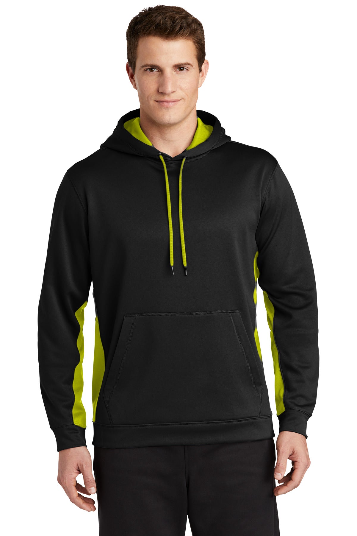 Sport-Tek ST235 Sport-Wick Fleece Colorblock Hooded Pullover