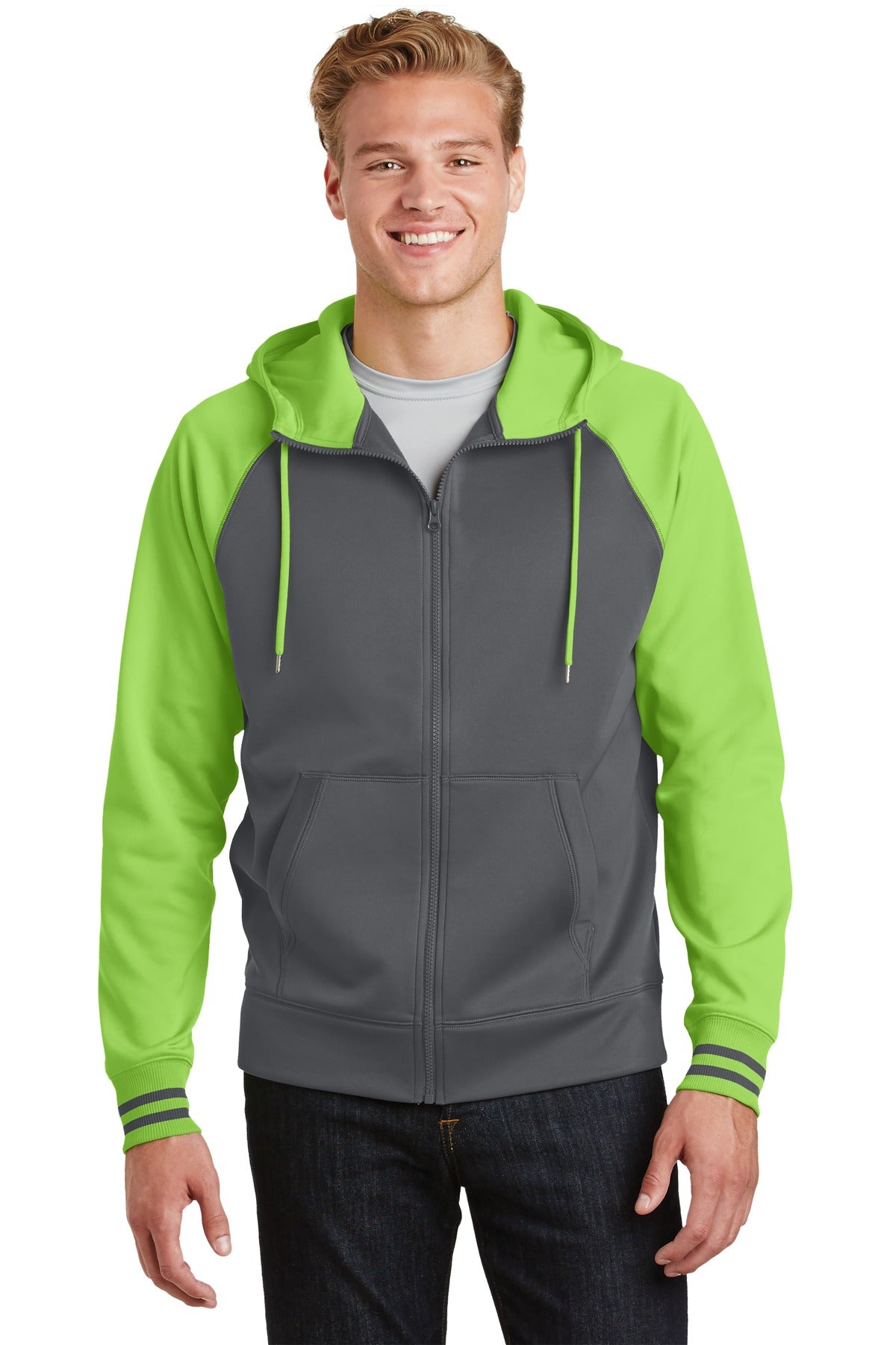 Sport-Tek ST236 Sport-Wick Varsity Fleece Full-Zip Hooded Jacket