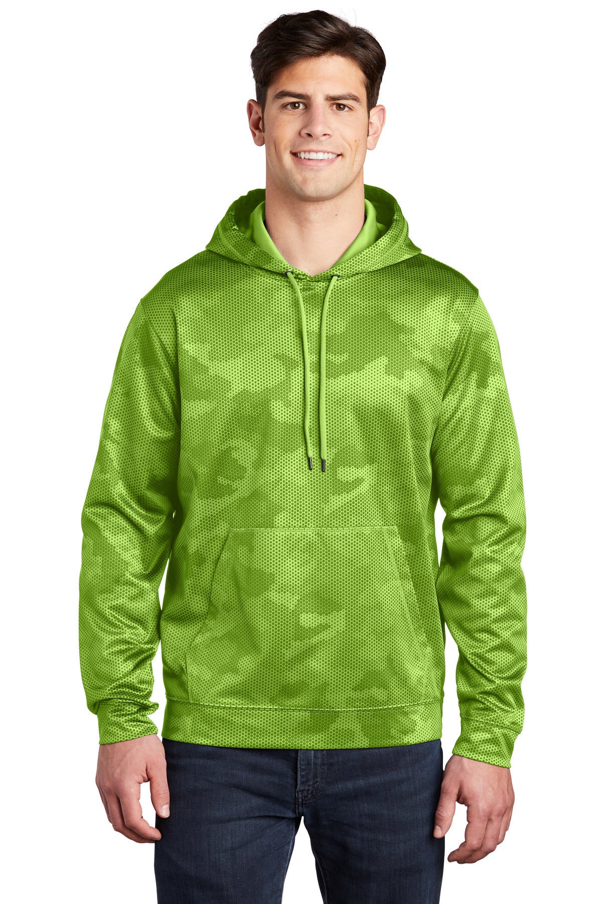 Sport-Tek ST240 Sport-Wick CamoHex Fleece Hooded Pullover